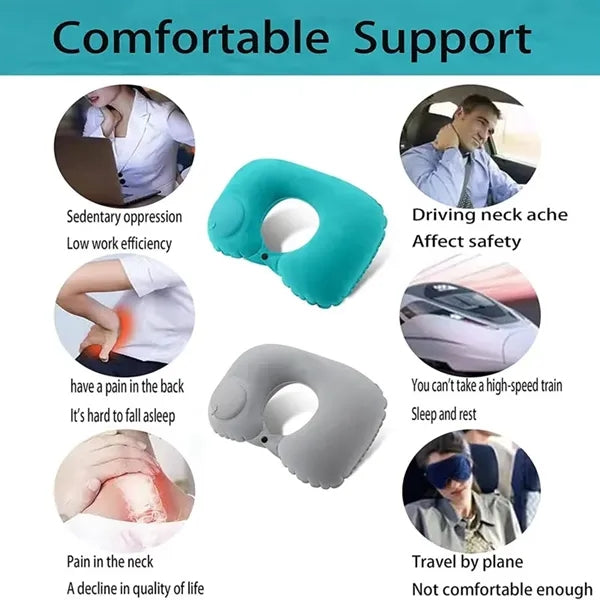 Press-Type Inflatable Pillow