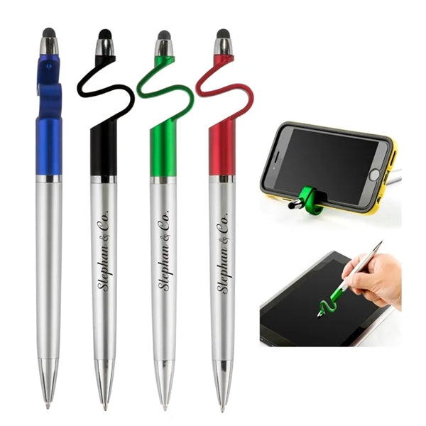 3 in1 Mobile Phone Holder Stylus Pen