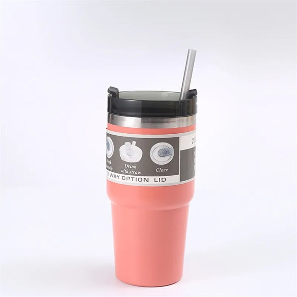 Tumbler with Handle and Straw Lid Insulated bottle
