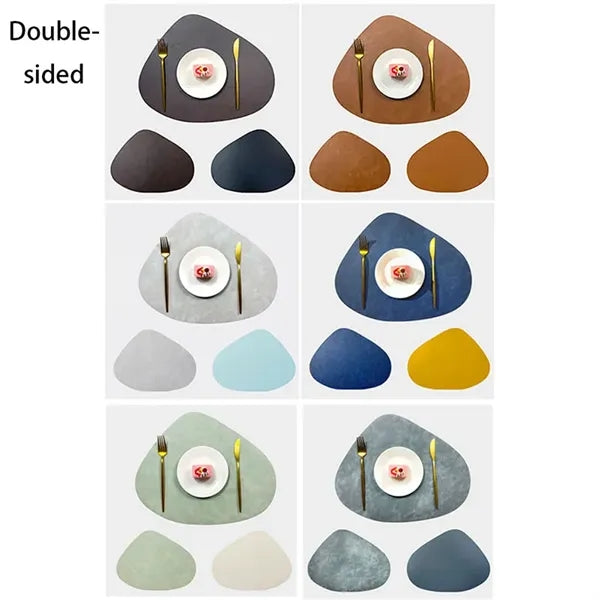 Retro Cowhide Patter Leather Placemats