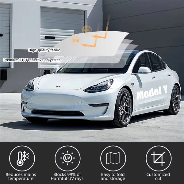 Windshield Sun Shade for Tesla Model 3/Y/X/S With Pouch