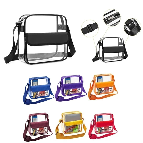 Colorful Transparent PVC Crossbody Bag