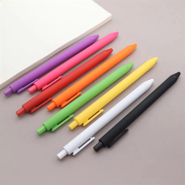 Multicolor Soft Rubber Retractable Ballpoint Pen