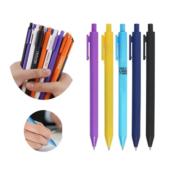 Multicolor Soft Rubber Retractable Ballpoint Pen