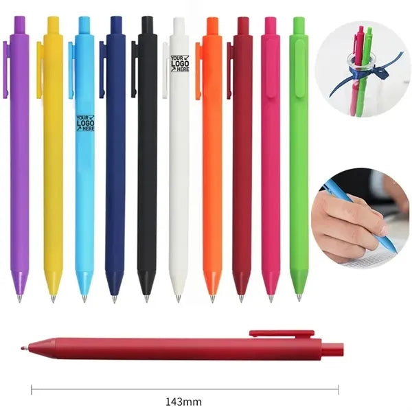 Multicolor Soft Rubber Retractable Ballpoint Pen
