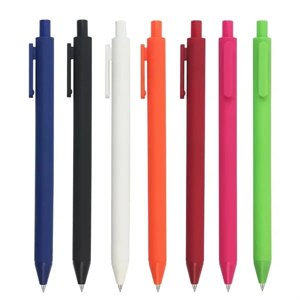 Multicolor Soft Rubber Retractable Ballpoint Pen