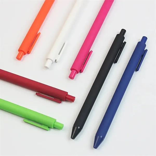 Multicolor Soft Rubber Retractable Ballpoint Pen