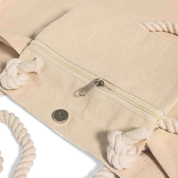 Rope Handle Beach Tote Bag