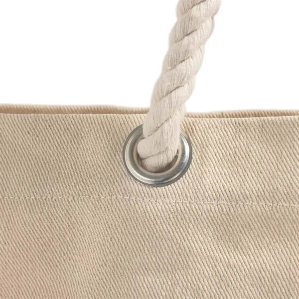 Rope Handle Beach Tote Bag
