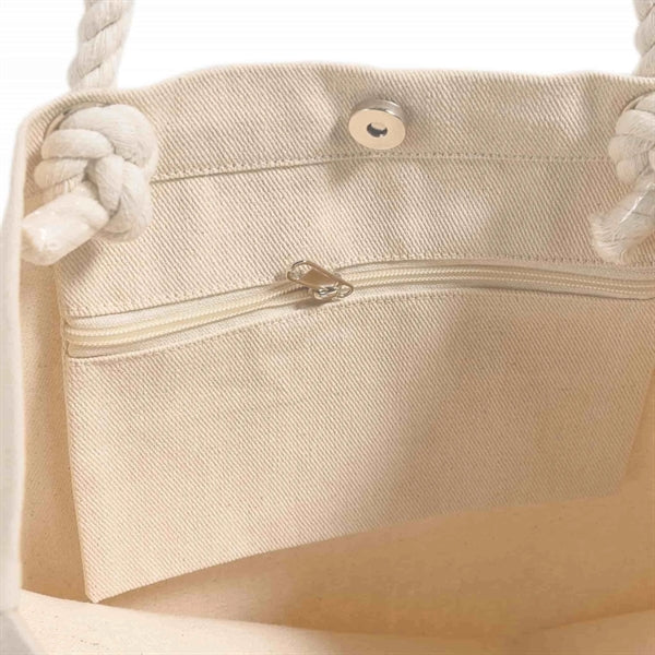 Rope Handle Beach Tote Bag