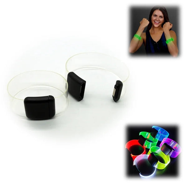 LED Bracelets with Magnetic Closing Clasp