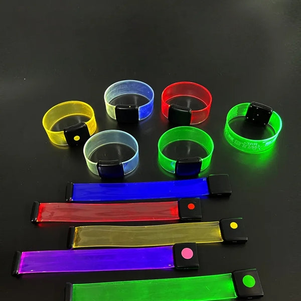 LED Bracelets with Magnetic Closing Clasp