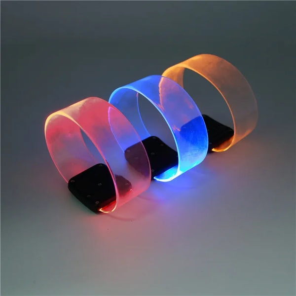 LED Bracelets with Magnetic Closing Clasp
