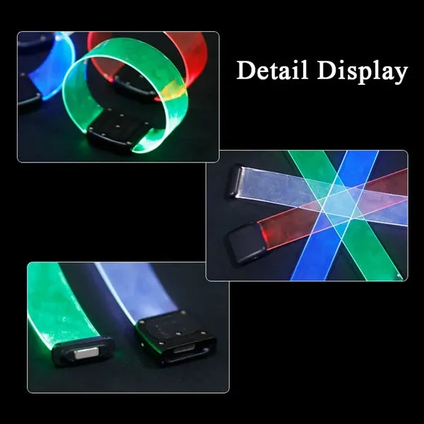LED Bracelets with Magnetic Closing Clasp