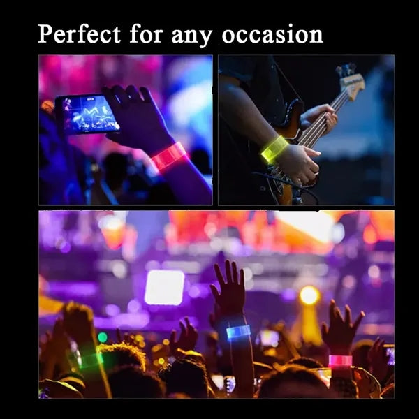 LED Bracelets with Magnetic Closing Clasp