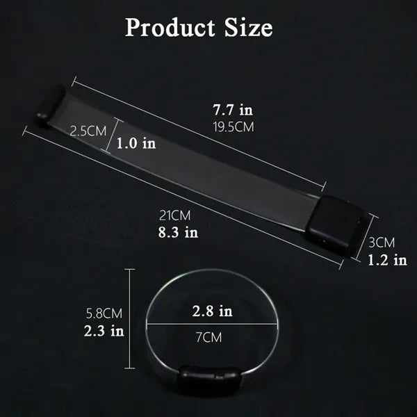 LED Bracelets with Magnetic Closing Clasp