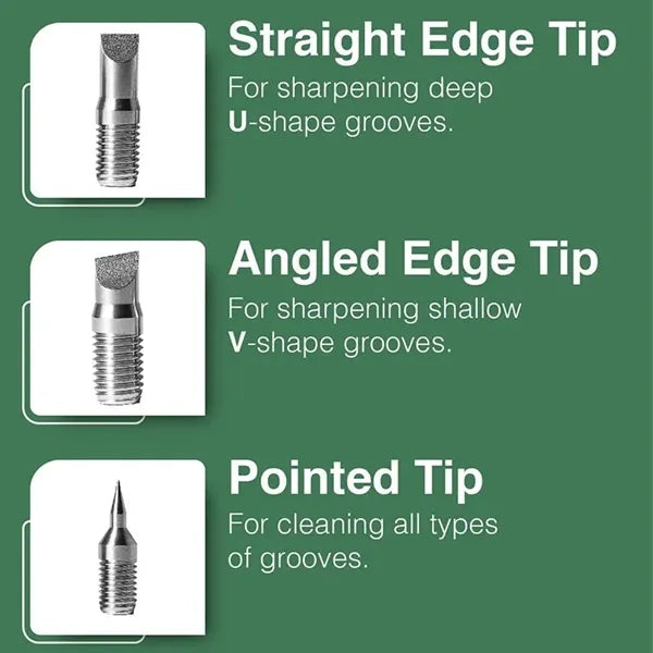 3-in-1 Golf Club Groove Sharpener Tool