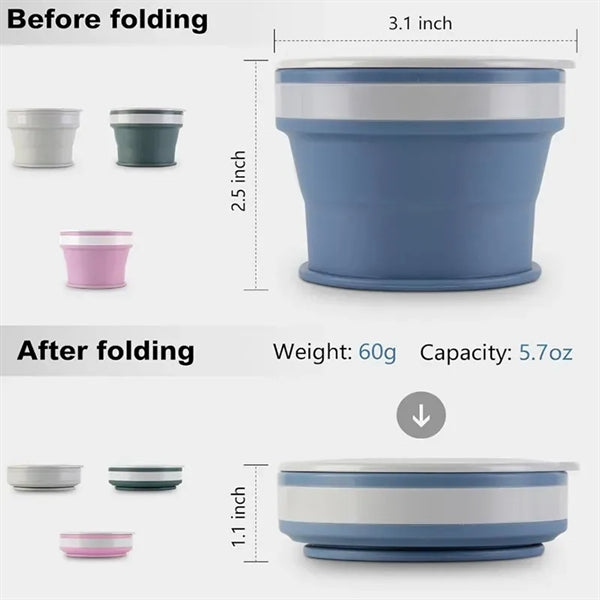5.7oz Folding Silicone Collapsib Cups