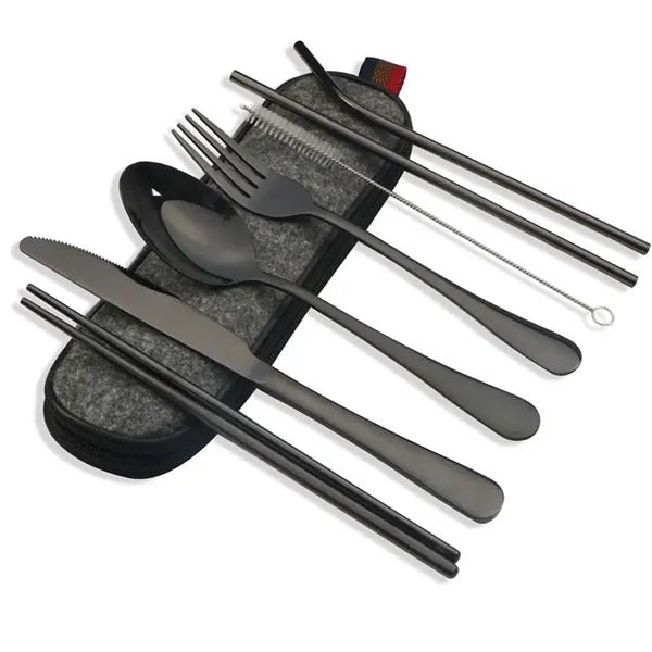 Portable Stainless Steel Camping Flatware Set