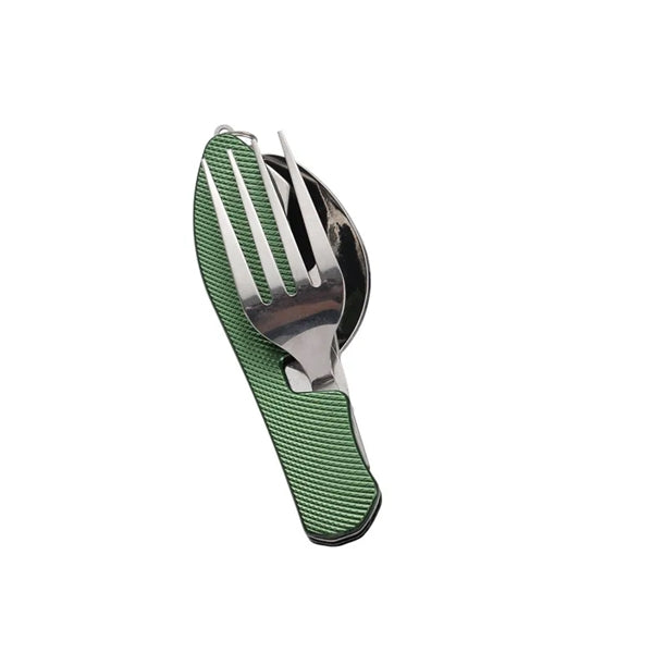 4-in-1Portable Stainless Camping Utensils Combo Set