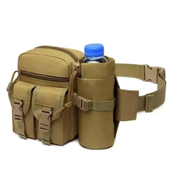 Outdoor Tactical Waist Slip Pack W/ Water Bottle Holder