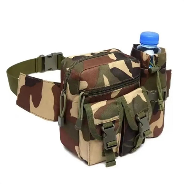 Outdoor Tactical Waist Slip Pack W/ Water Bottle Holder