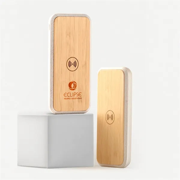 Wireless Quick Charging Bamboo Power Bank
