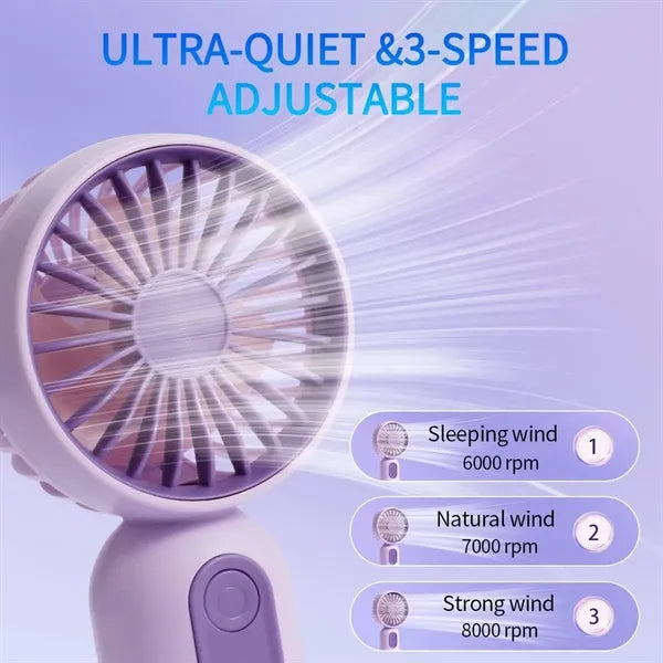 Mini Portable Fan With 3 Speeds