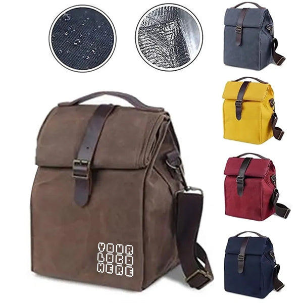 Waxed Canvas Insulated Cooler Bag