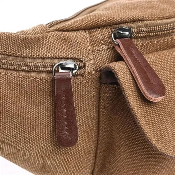 Canvas Waist Bag W/ 7 Pockets