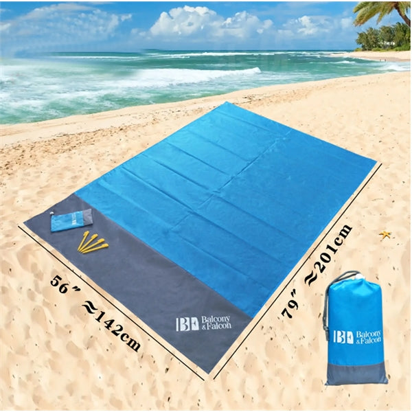 Outdoor Folding Sand Picnic Blanket Mat set 56" W x 78" L