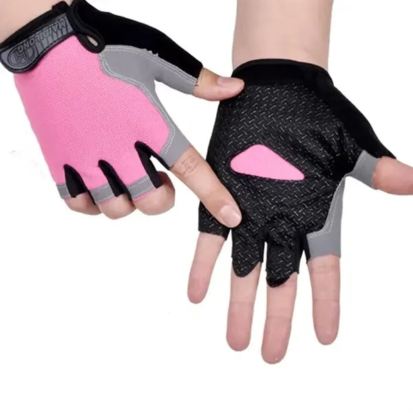 Outdoor Sports Bicycle Anti Slip Shock Half Finger Gloves