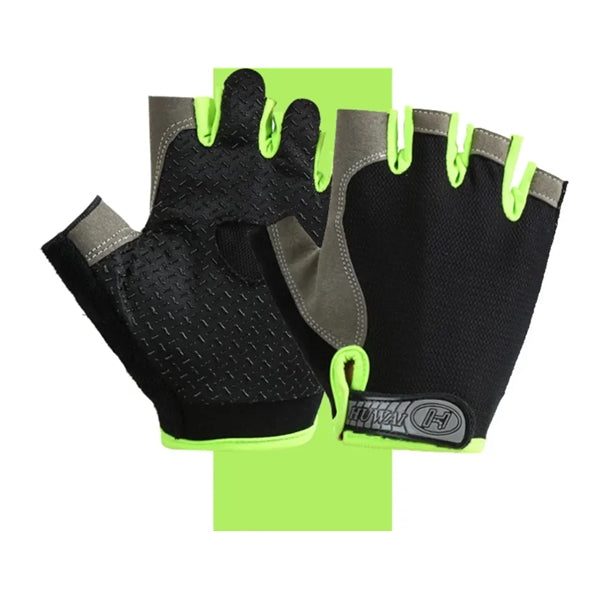Outdoor Sports Bicycle Anti Slip Shock Half Finger Gloves