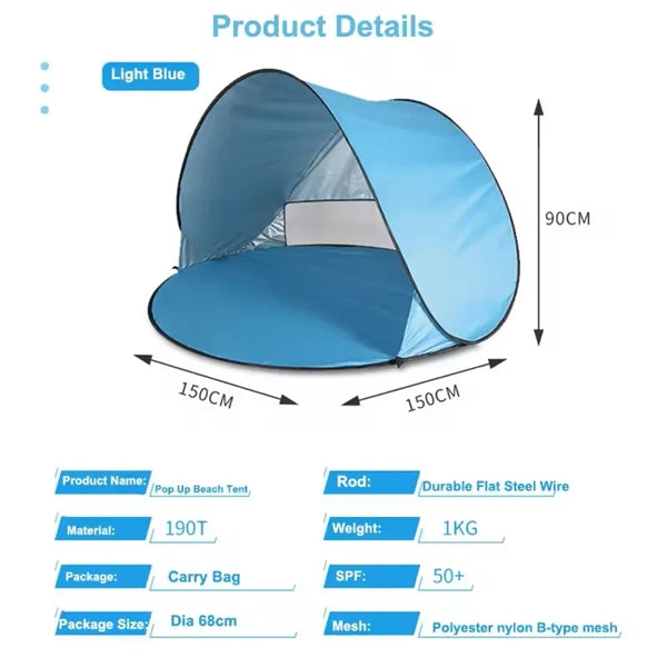 Portable Sunshade Automatic Pop Up Beach Tent