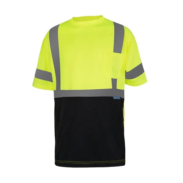Reflective Strip Short Sleeves T-Shirt With Pocket