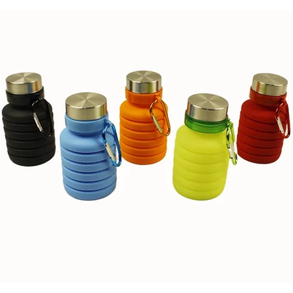 20 Oz Collapsible Water Bottle w/ Carabiner