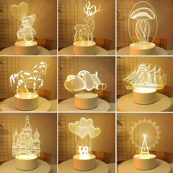 3D Acrylic USB Led Night Light
