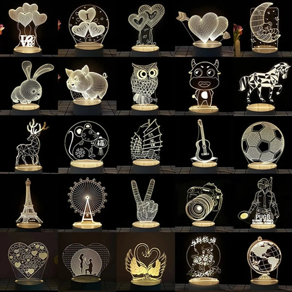 3D Acrylic USB Led Night Light