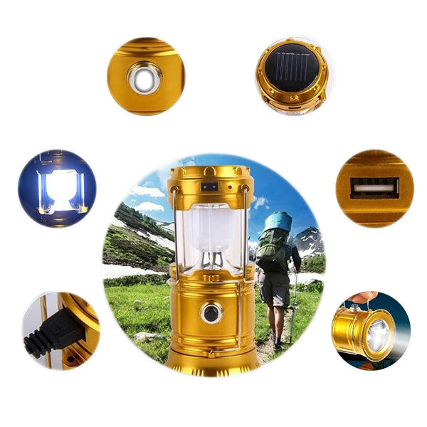 Solar Energy Camping Lantern Style Flashlight