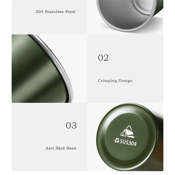 Stainless Steel Cup for Outdoor Picnic