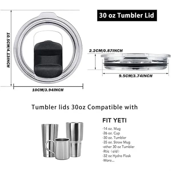 30 oz Magnetic Spill Proof Tumbler Lid
