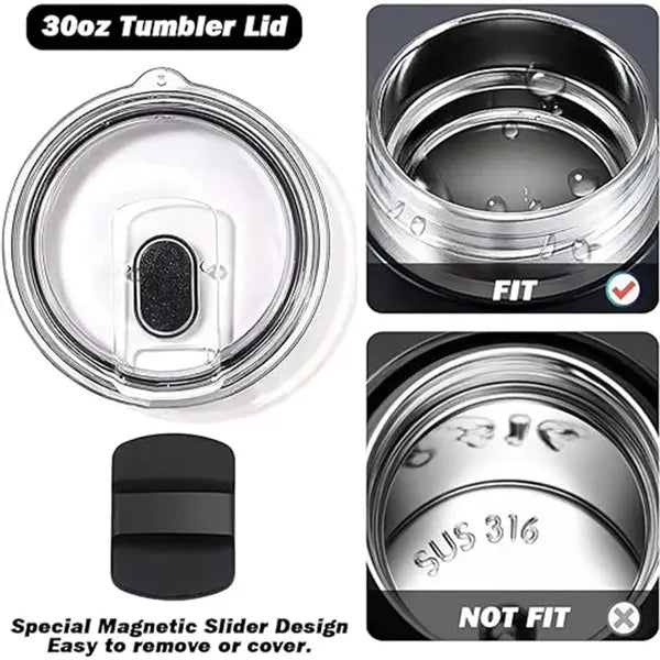 30 oz Magnetic Spill Proof Tumbler Lid