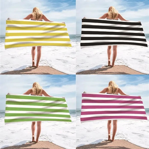Stripe Microfiber Beach Towel