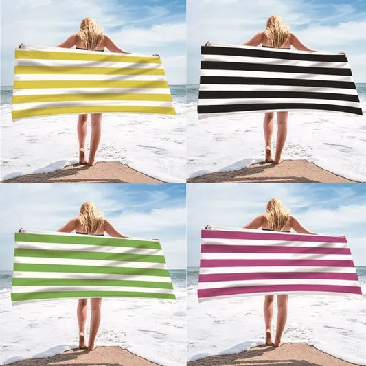 Stripe Microfiber Beach Towel