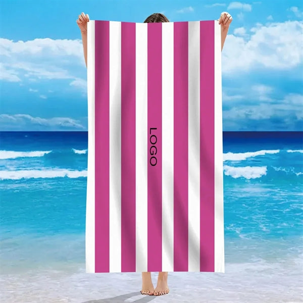 Stripe Microfiber Beach Towel