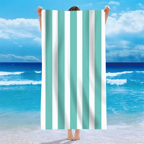 Stripe Microfiber Beach Towel