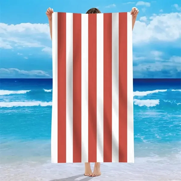 Stripe Microfiber Beach Towel