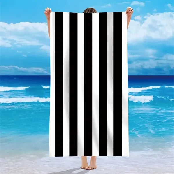 Stripe Microfiber Beach Towel