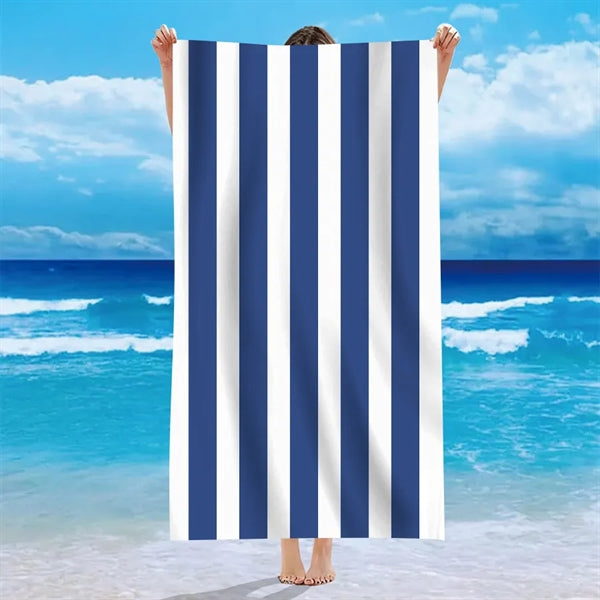 Stripe Microfiber Beach Towel