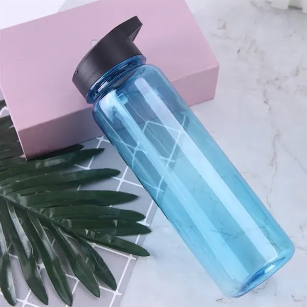 Sport Portable Translucent Water Bottle With Flip Straw